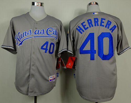 Royals #40 Kelvin Herrera Grey Cool Base Stitched MLB Jersey